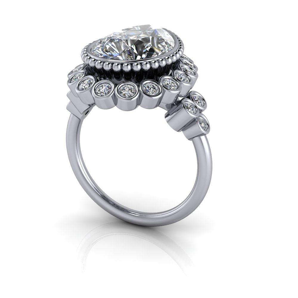 Silver Engagement Ring Bel Viaggio Designs, LLC