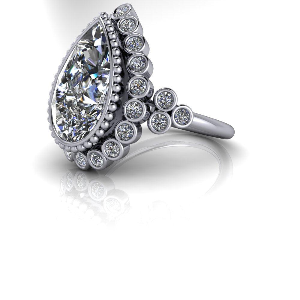 Silver Engagement Ring Bel Viaggio Designs, LLC