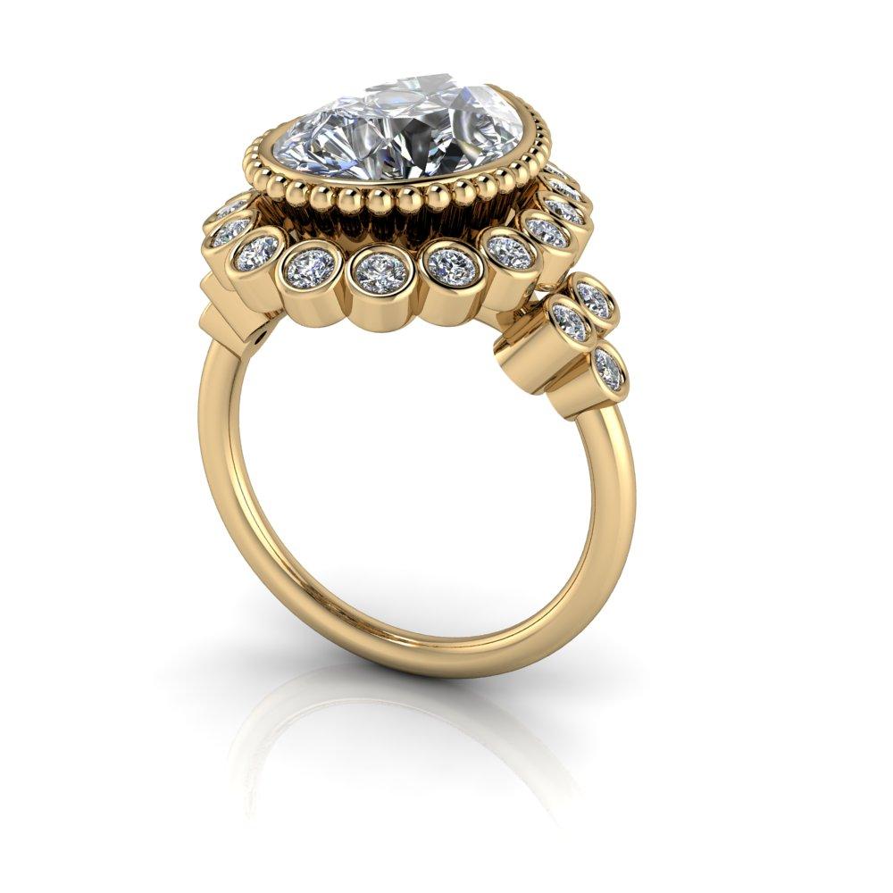 10kt yellow gold Engagement Ring Bel Viaggio Designs, LLC