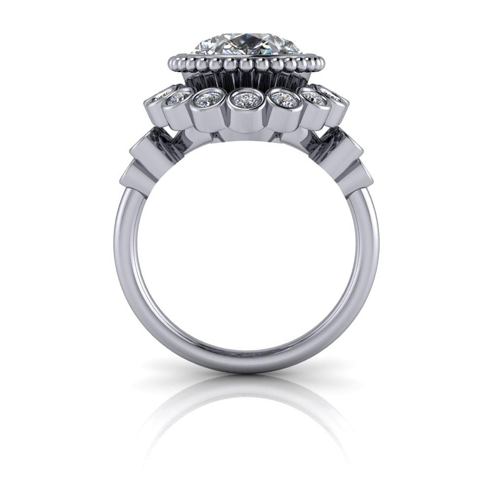 10kt white gold Engagement Ring Bel Viaggio Designs, LLC