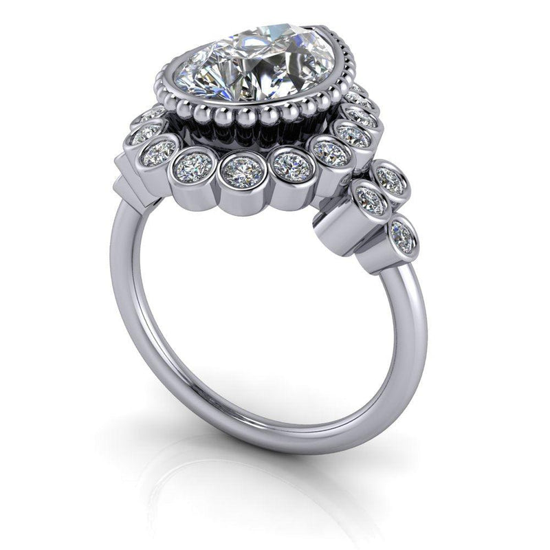 14 kt white gold Engagement Ring Bel Viaggio Designs, LLC