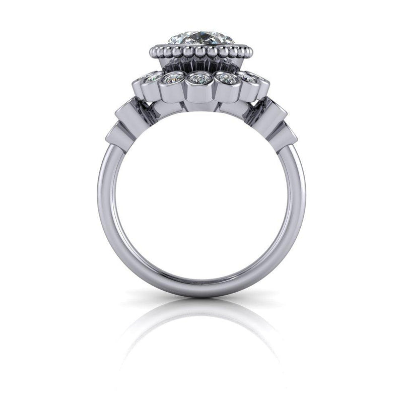 14 kt white gold Engagement Ring Bel Viaggio Designs, LLC