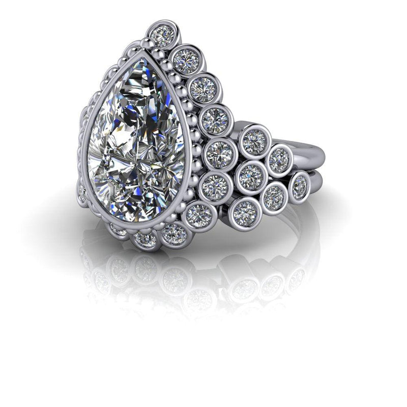 10kt white gold Engagement Ring Bel Viaggio Designs, LLC