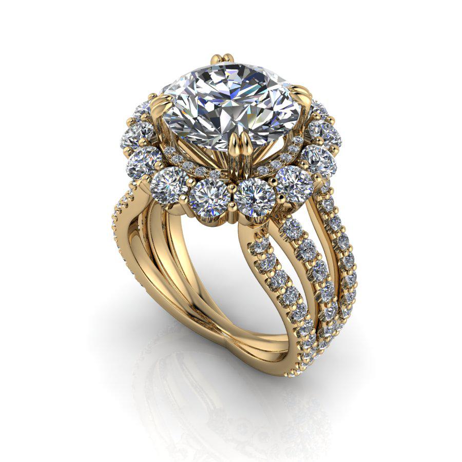 10kt yellow gold Engagement Ring Bel Viaggio Designs, LLC