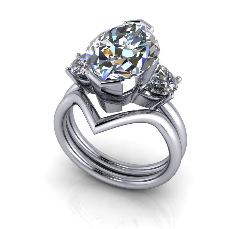 14 kt white gold Engagement Ring Bel Viaggio Designs, LLC