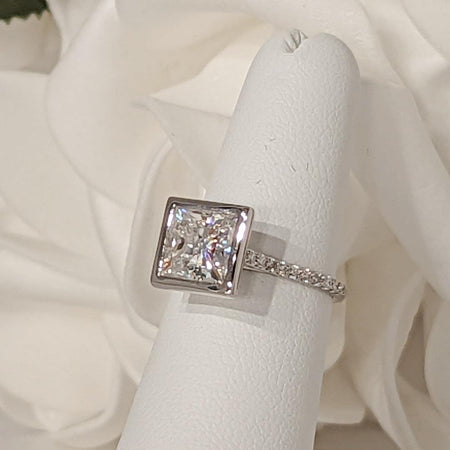 10kt white gold Engagement Ring Bel Viaggio Designs, LLC