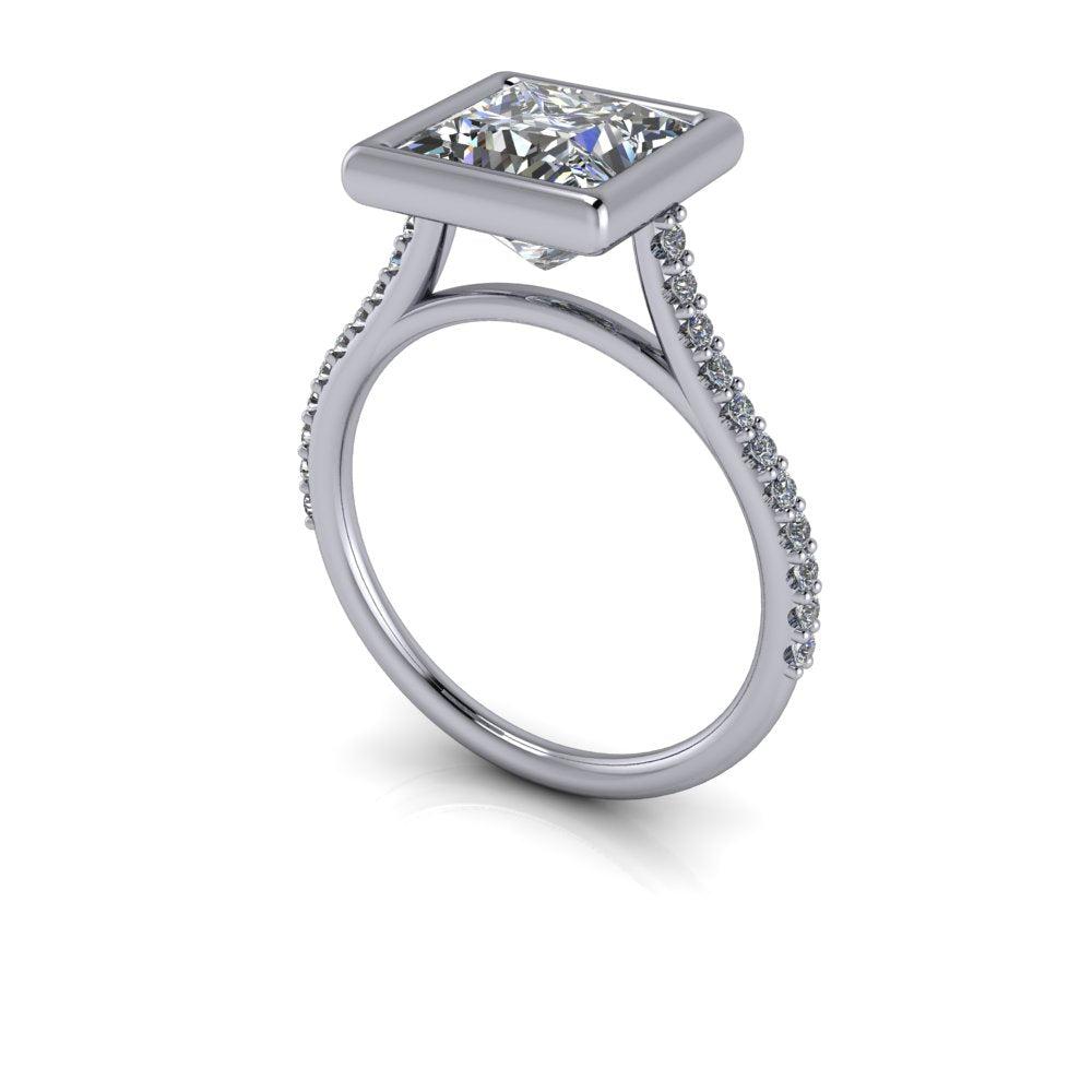 10kt white gold Engagement Ring Bel Viaggio Designs, LLC