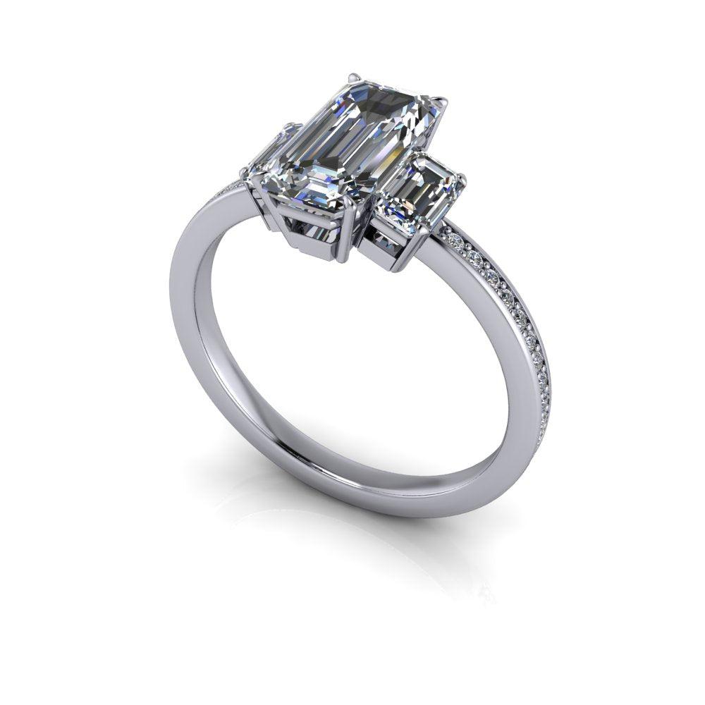 14kt white gold Engagement Ring Bel Viaggio Designs, LLC