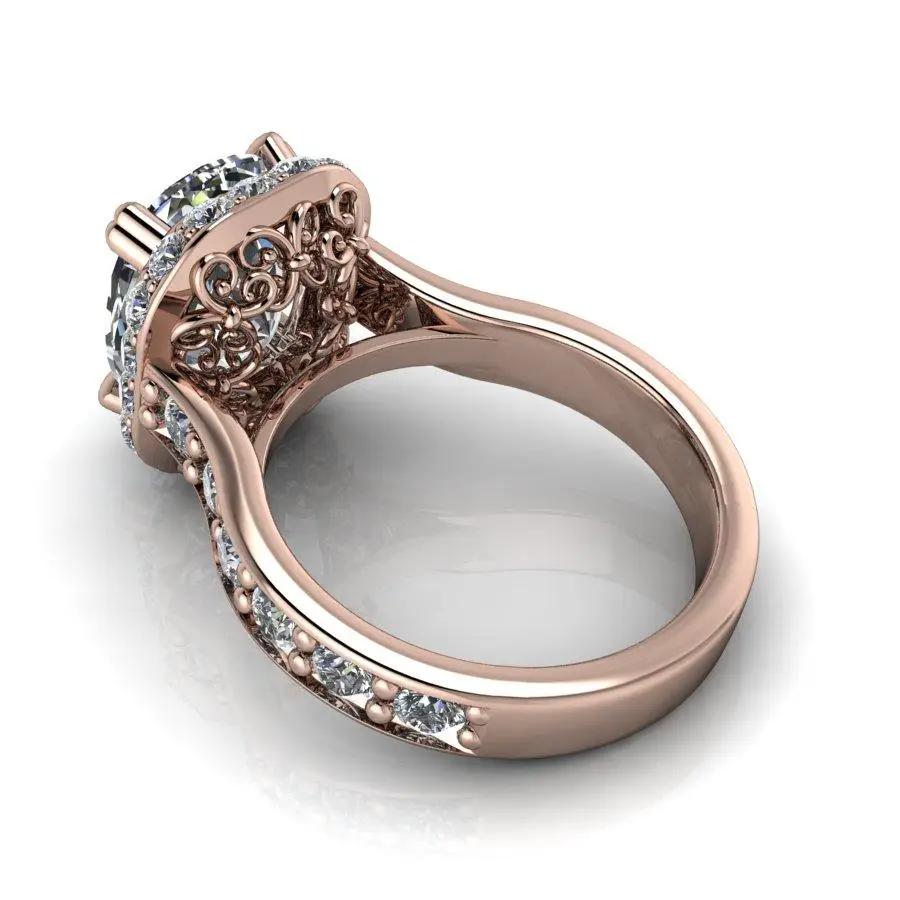 10kt rose gold Engagement Ring Bel Viaggio Designs, LLC