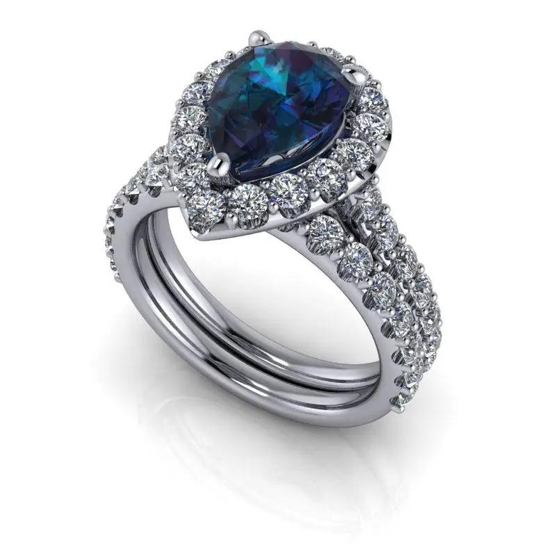 14 kt white gold Engagement Ring Bel Viaggio Designs, LLC