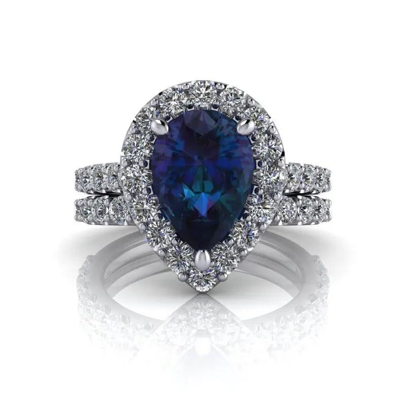 14 kt white gold Engagement Ring Bel Viaggio Designs, LLC