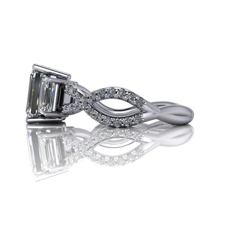 10kt white gold Engagement Ring Bel Viaggio Designs, LLC