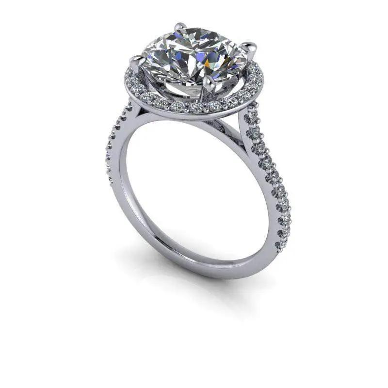 platinum Engagement Ring Bel Viaggio Designs, LLC