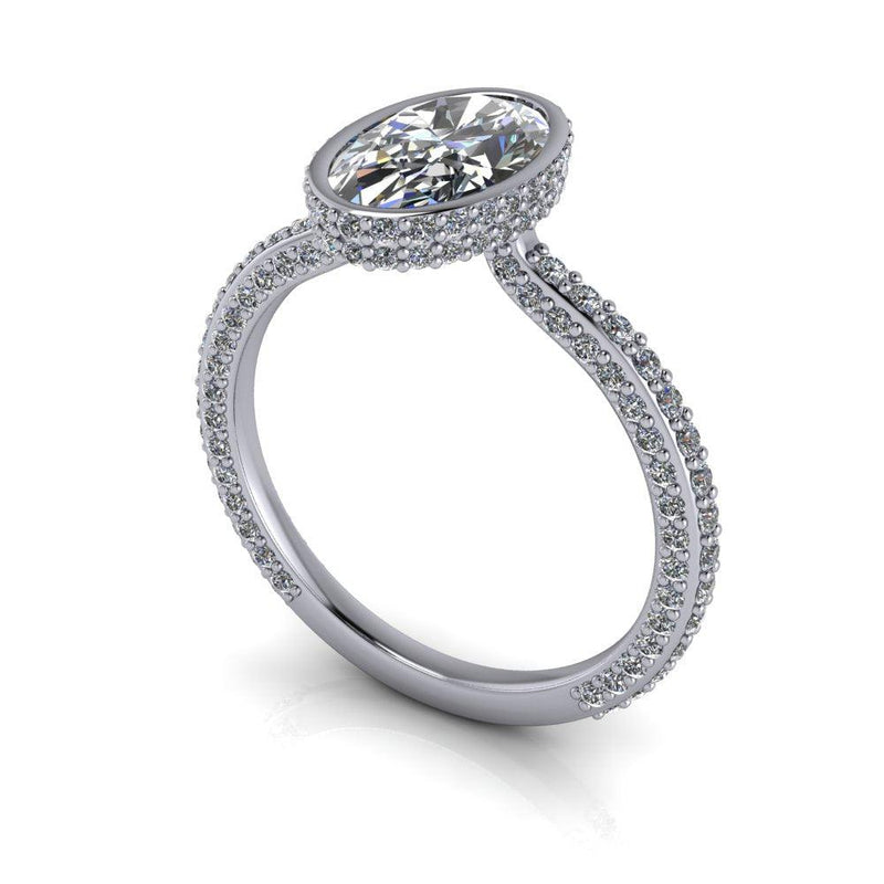 14kt white gold Engagement Ring Bel Viaggio Designs, LLC