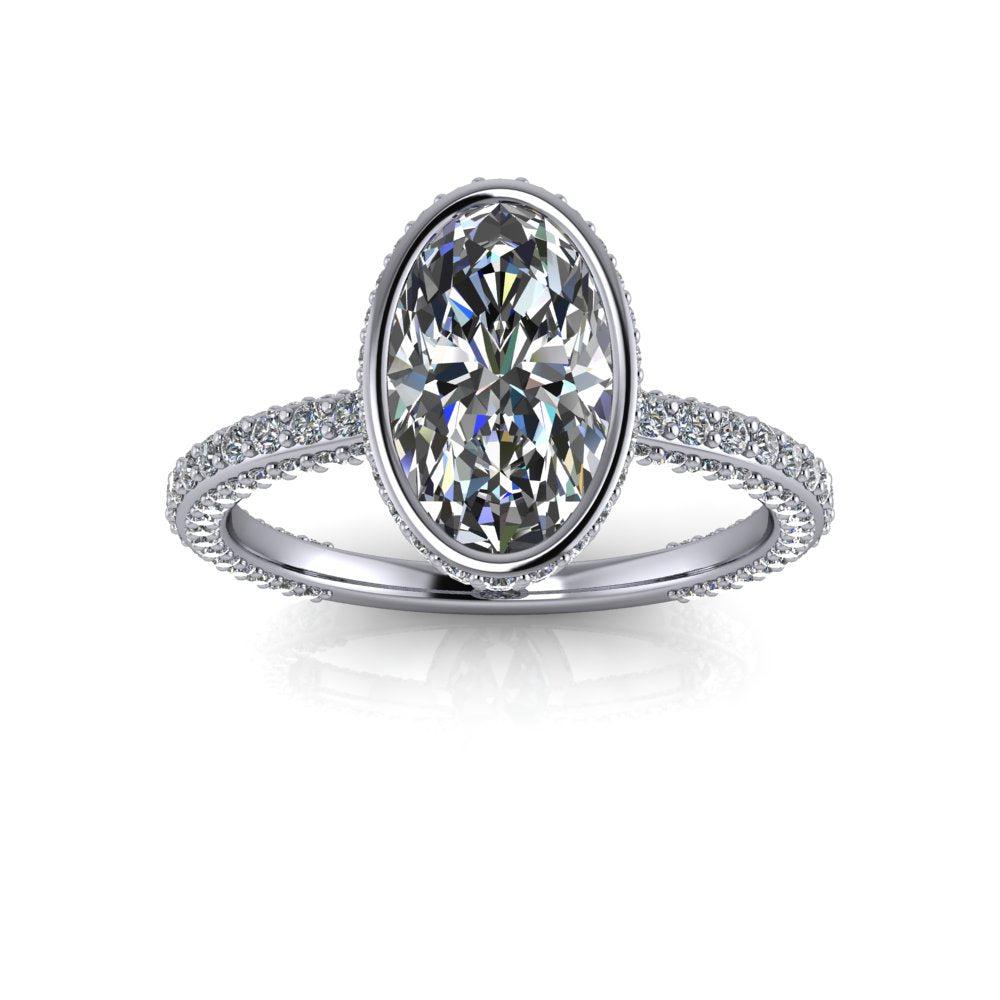 14kt white gold Engagement Ring Bel Viaggio Designs, LLC