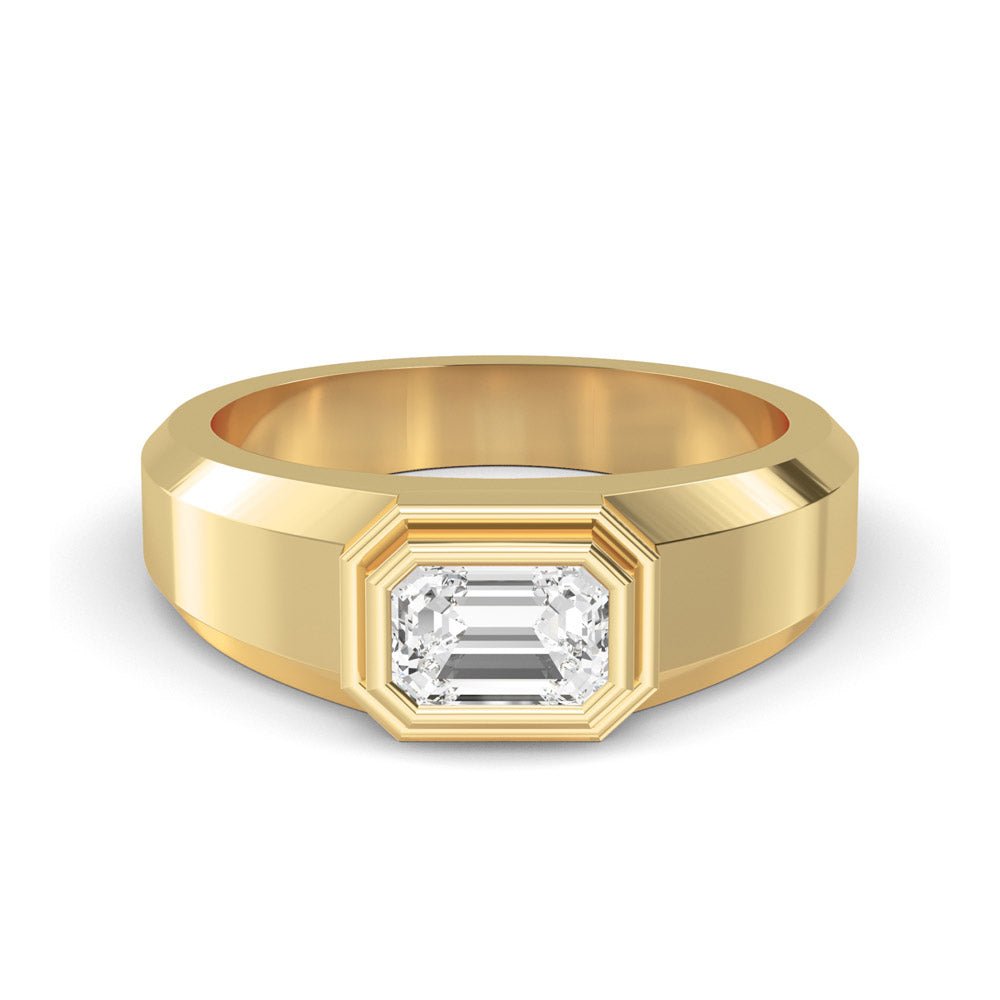 Emerald Cut Lab Grown Diamond Mens Wedding Band ctw – Bel