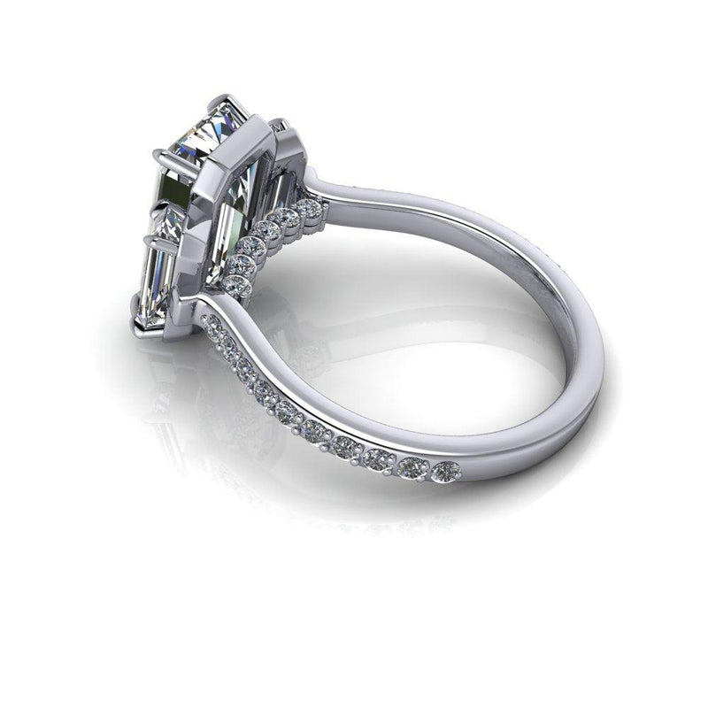 14kt white gold Engagement Ring Bel Viaggio Designs, LLC