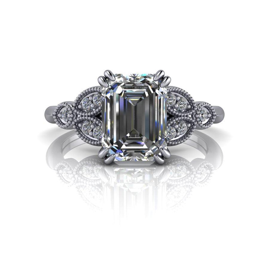 14kt white gold Engagement Ring Bel Viaggio Designs, LLC