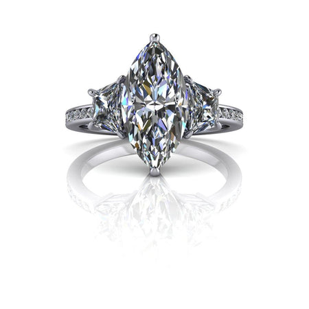 14 kt white gold Engagement Ring Bel Viaggio Designs, LLC