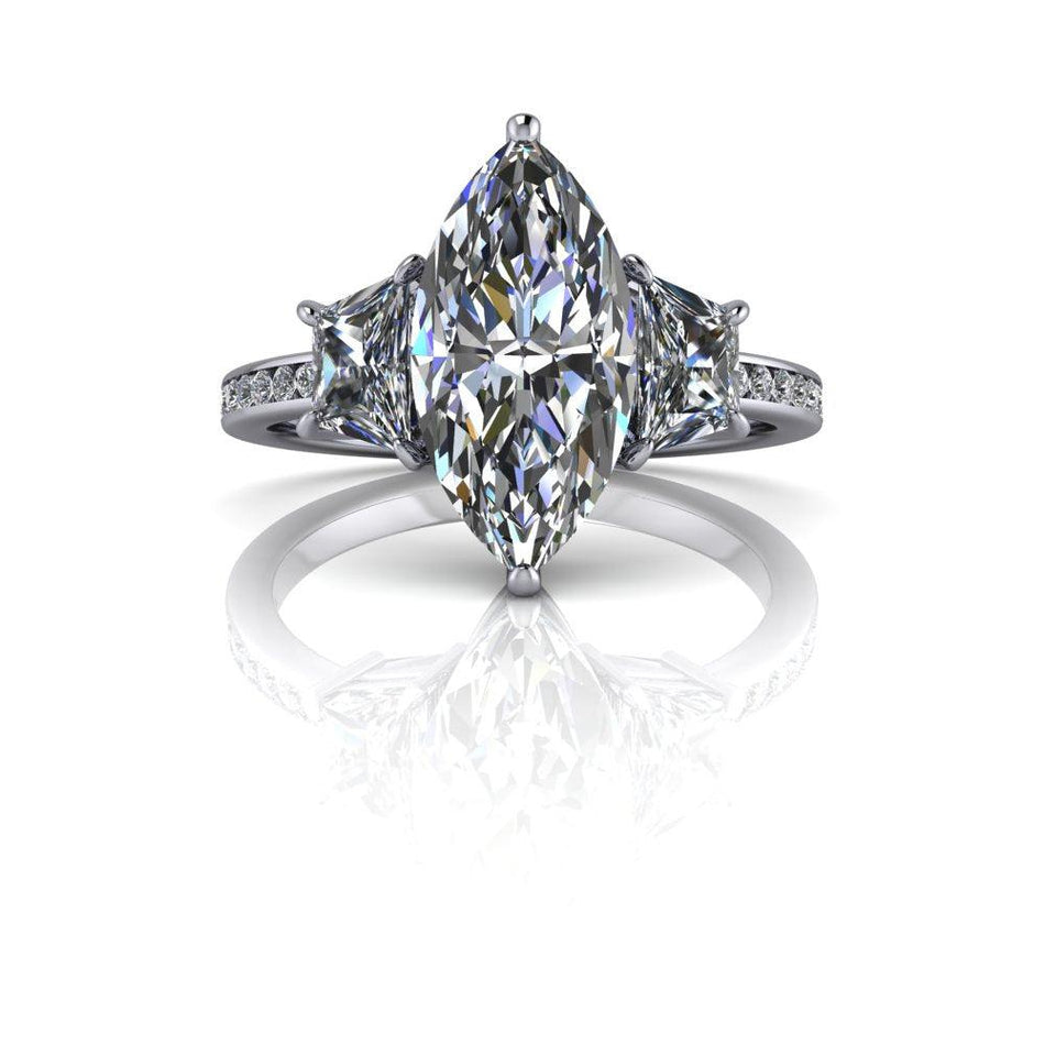14 kt white gold Engagement Ring Bel Viaggio Designs, LLC