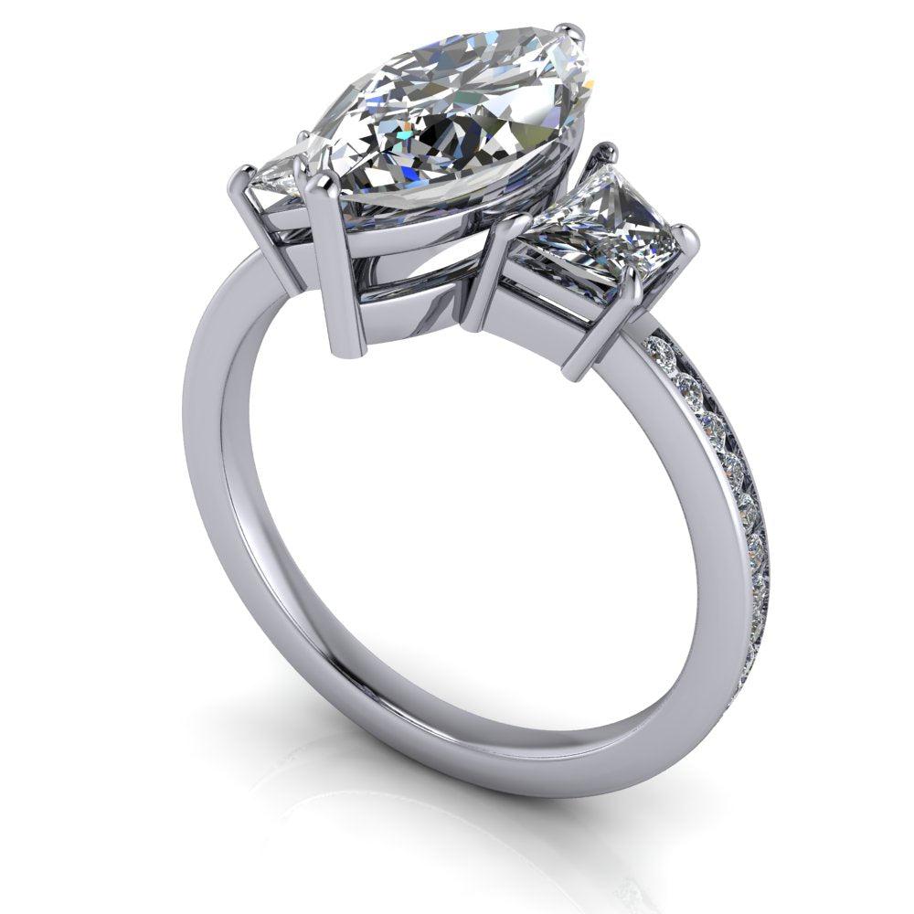 10kt white gold Engagement Ring Bel Viaggio Designs, LLC