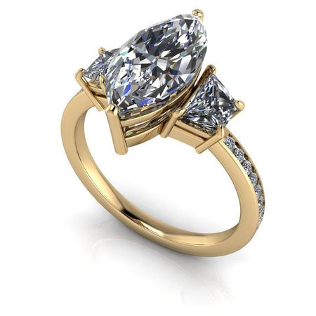 10kt yellow gold Engagement Ring Bel Viaggio Designs, LLC