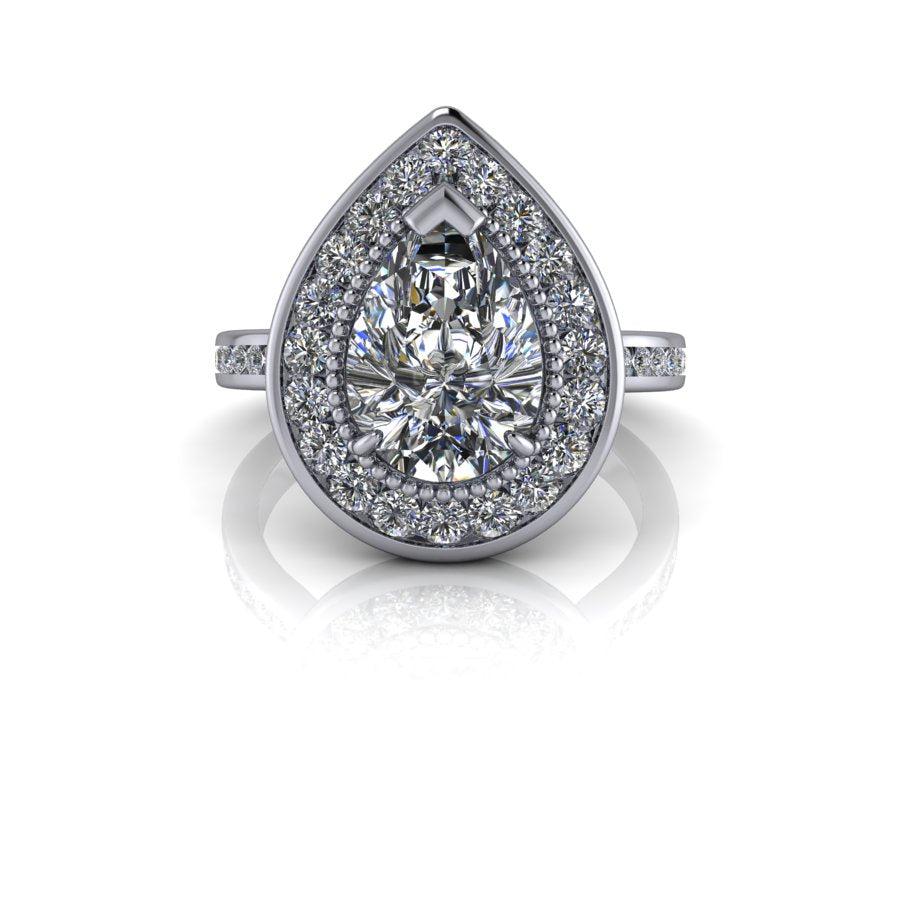 10kt white gold Engagement Ring Bel Viaggio Designs, LLC