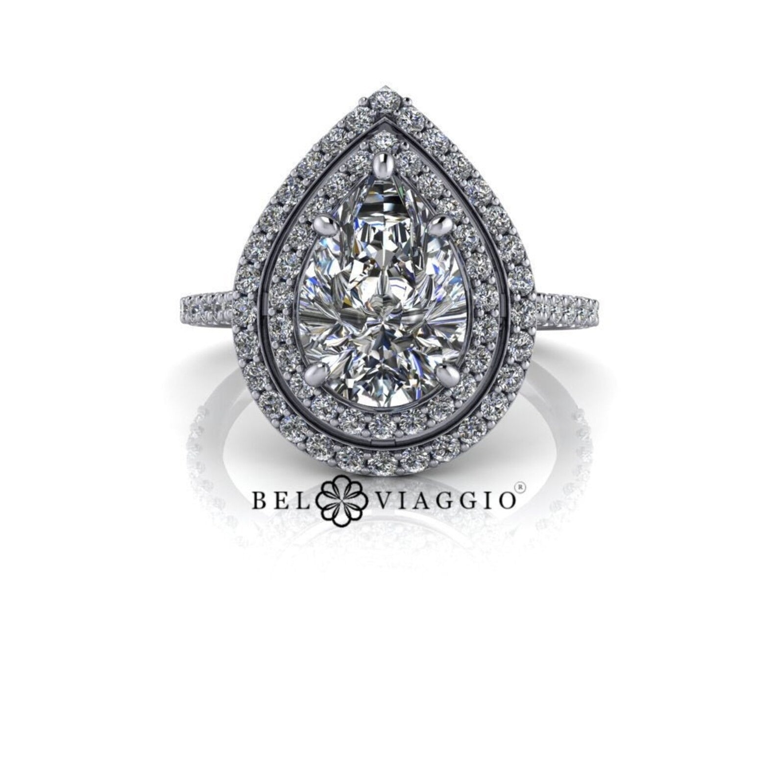 10kt white gold Engagement Ring Bel Viaggio Designs, LLC