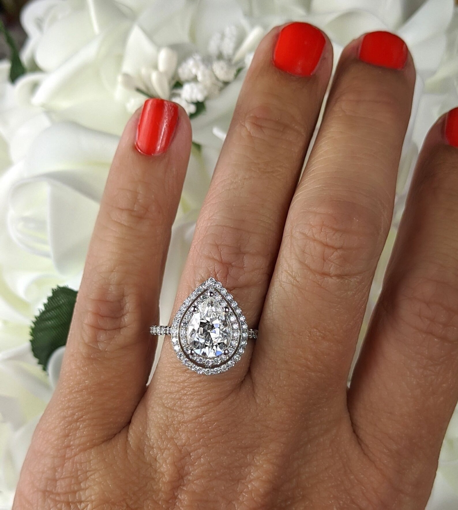 10kt white gold Engagement Ring Bel Viaggio Designs, LLC