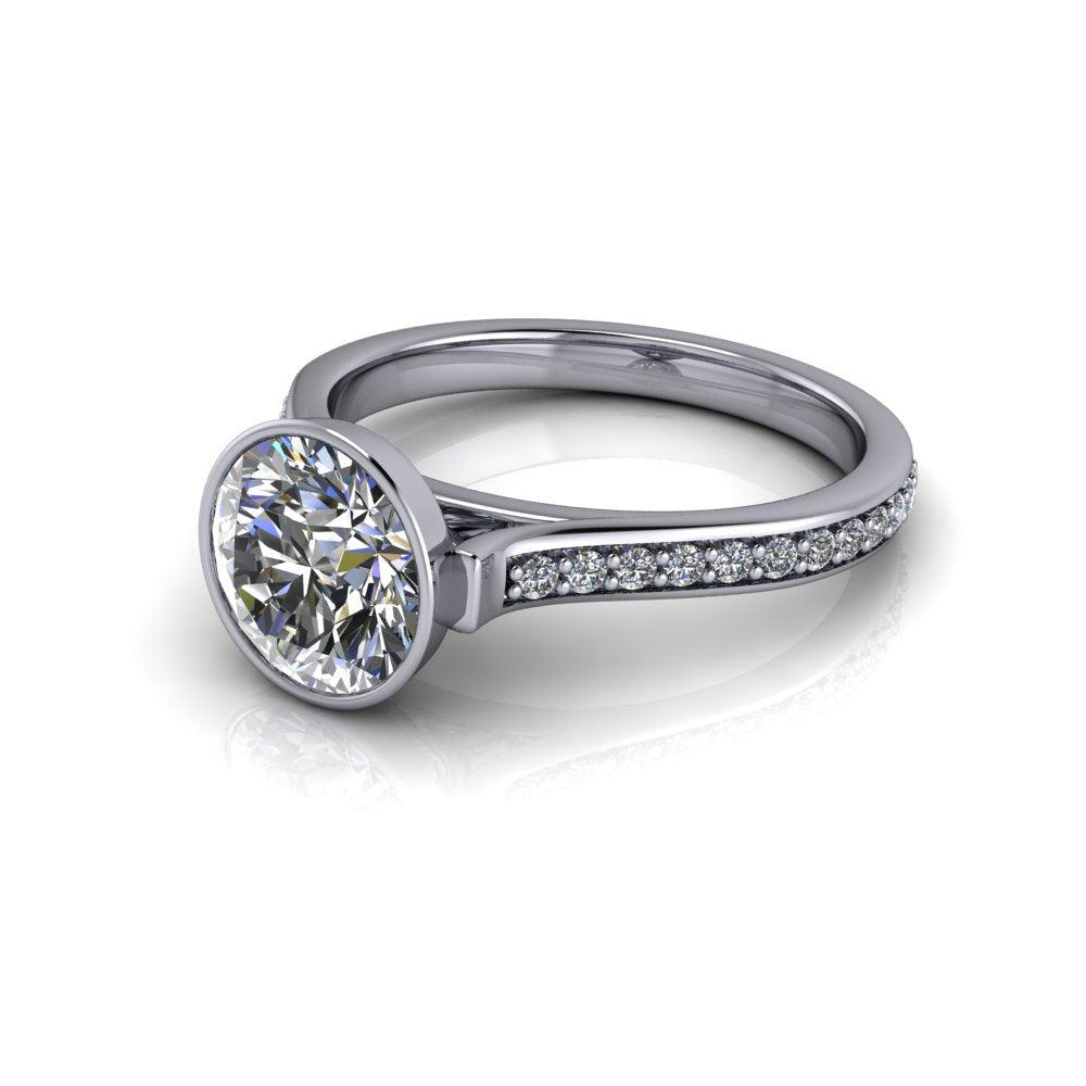 10kt white gold Engagement Ring Bel Viaggio Designs, LLC