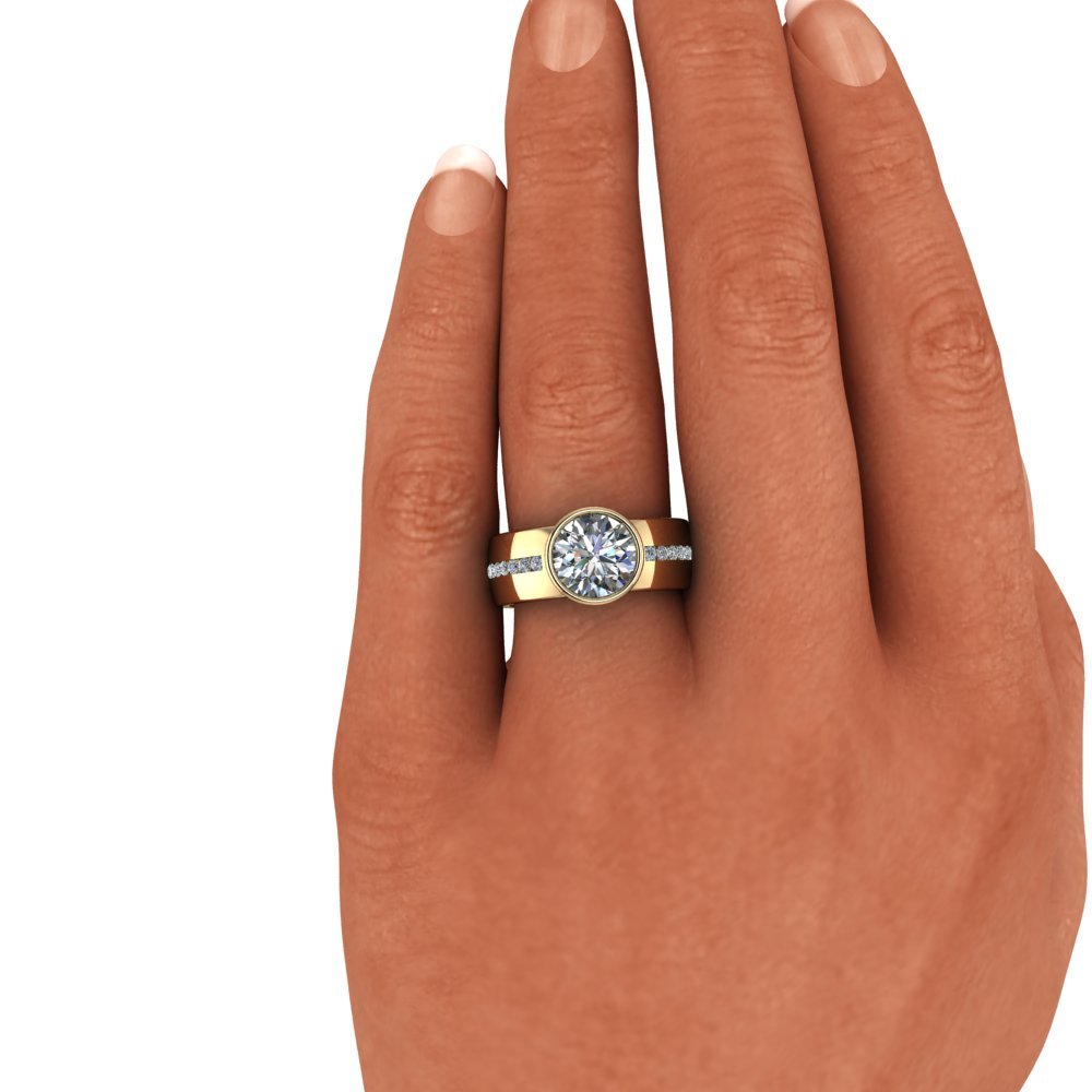 10kt yellow gold Engagement Ring Bel Viaggio Designs, LLC