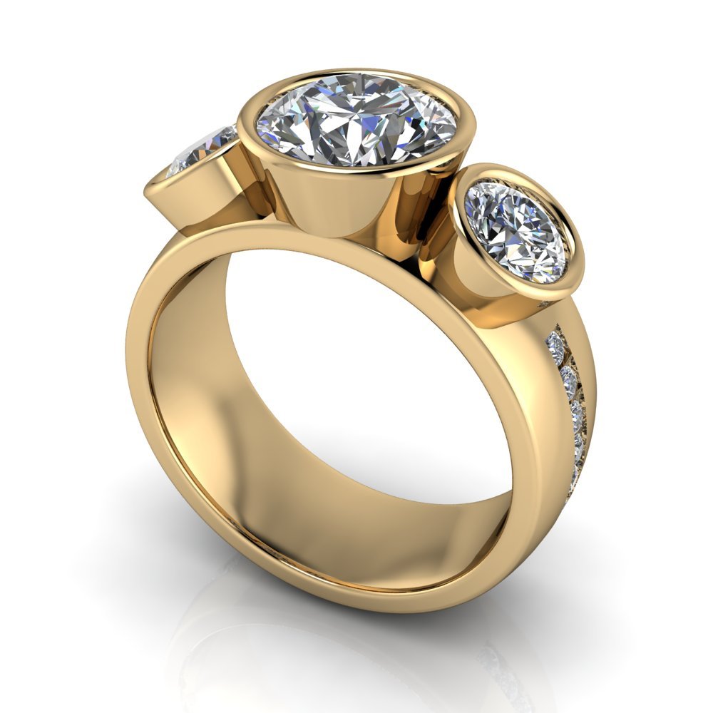 10kt yellow gold Engagement Ring Bel Viaggio Designs, LLC