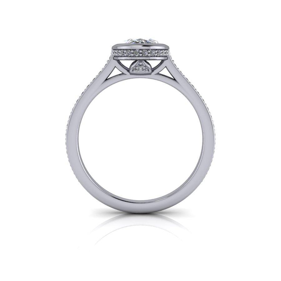 10kt white gold Engagement Ring Bel Viaggio Designs, LLC