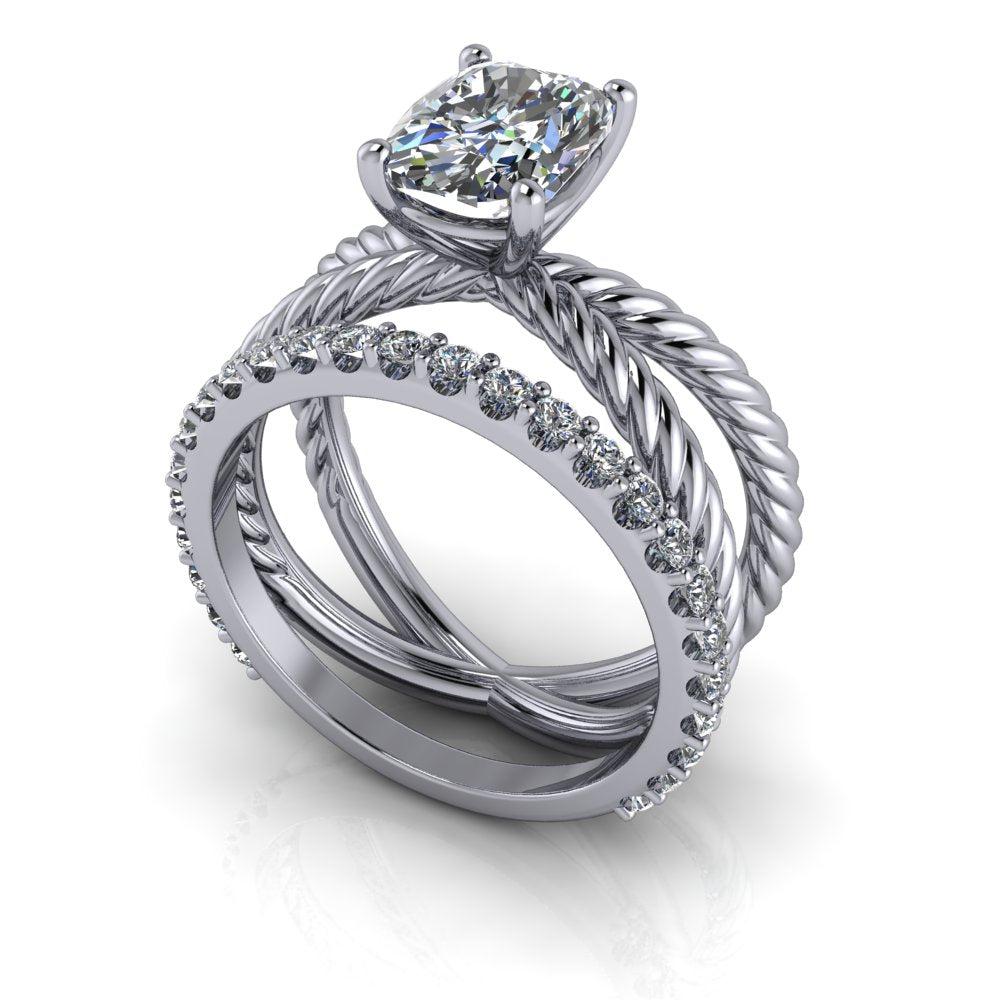 14kt white gold Engagement Ring Bel Viaggio Designs, LLC