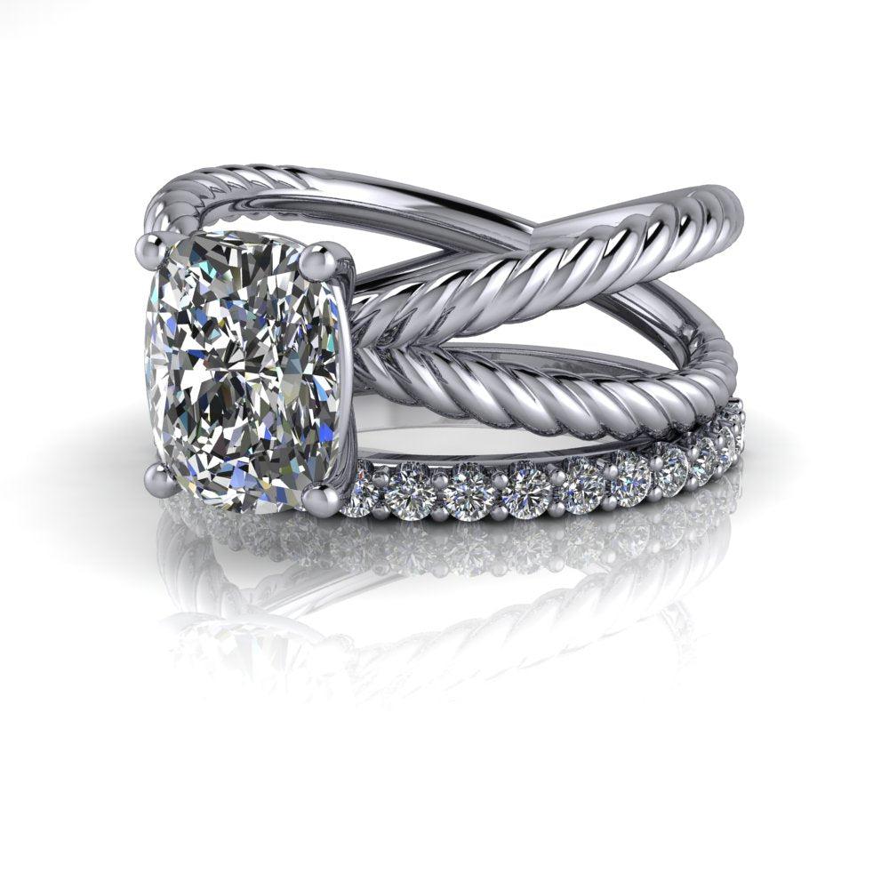 10kt white gold Engagement Ring Bel Viaggio Designs, LLC