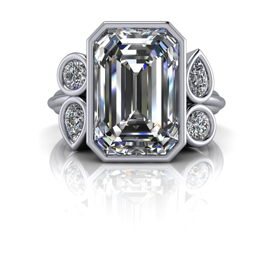 10kt white gold Engagement Ring Bel Viaggio Designs, LLC