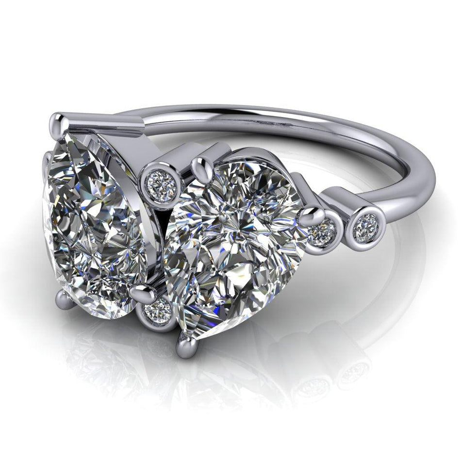 10kt white gold Engagement Ring Bel Viaggio Designs, LLC