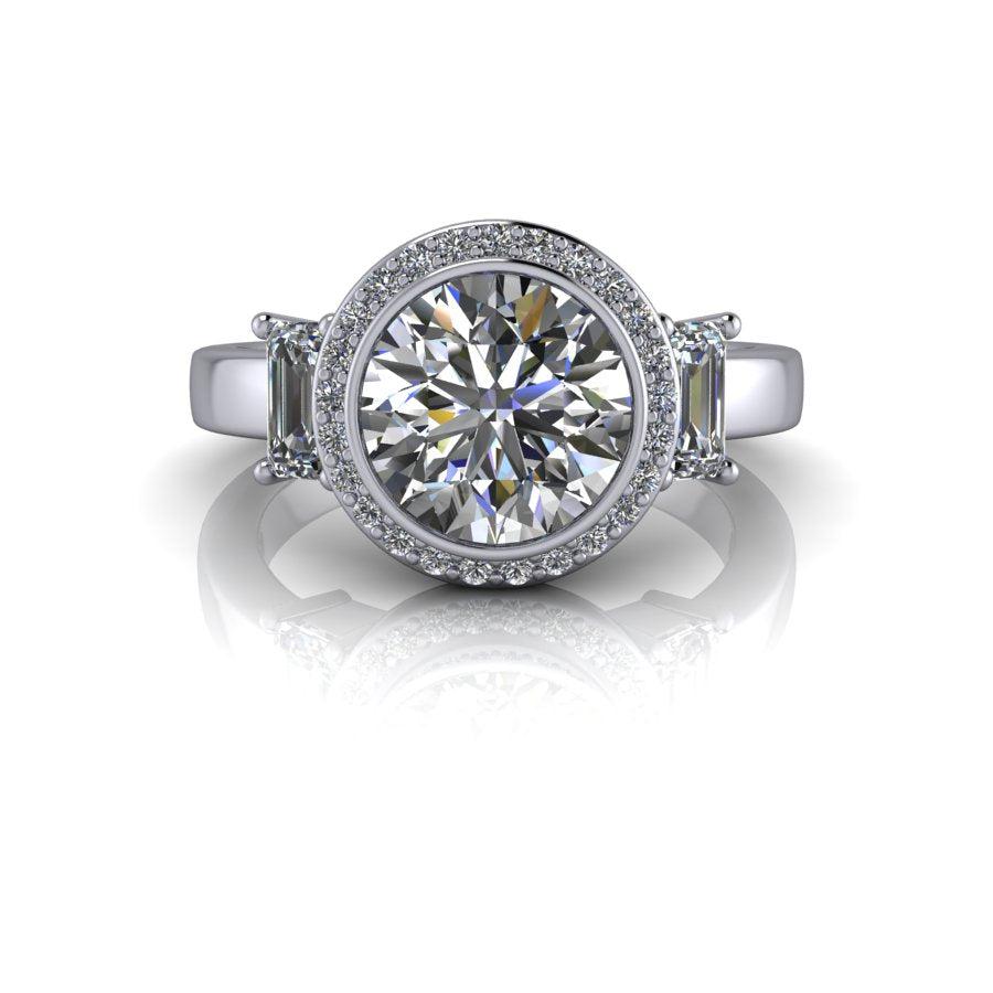 10kt white gold Engagement Ring Bel Viaggio Designs, LLC