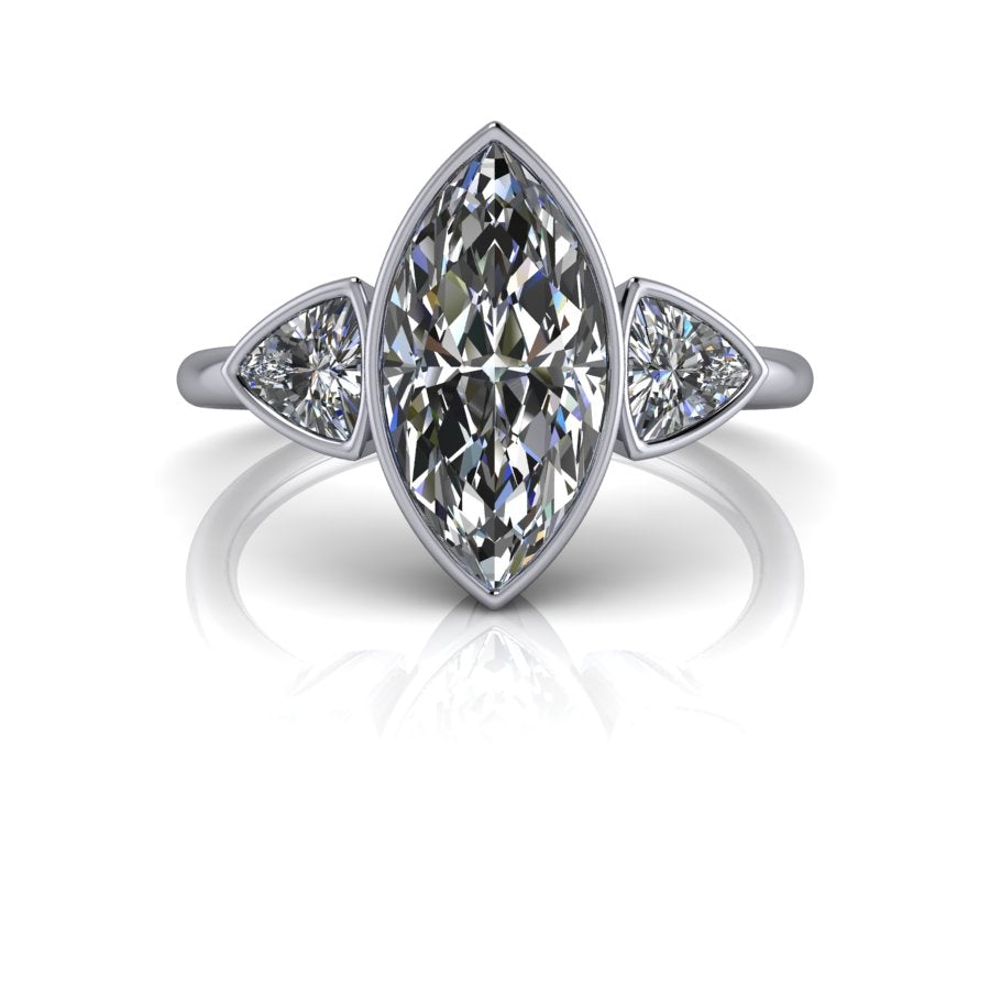 14kt white gold Engagement Ring Bel Viaggio Designs, LLC