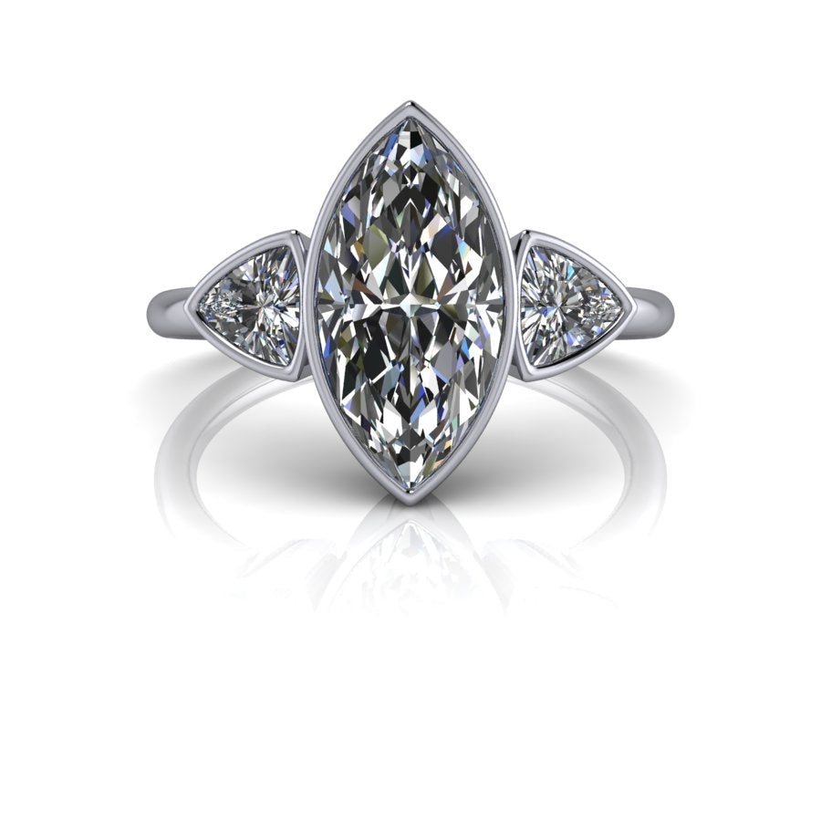 10kt white gold Engagement Ring Bel Viaggio Designs, LLC