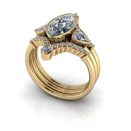 10kt yellow gold Engagement Ring Bel Viaggio Designs, LLC