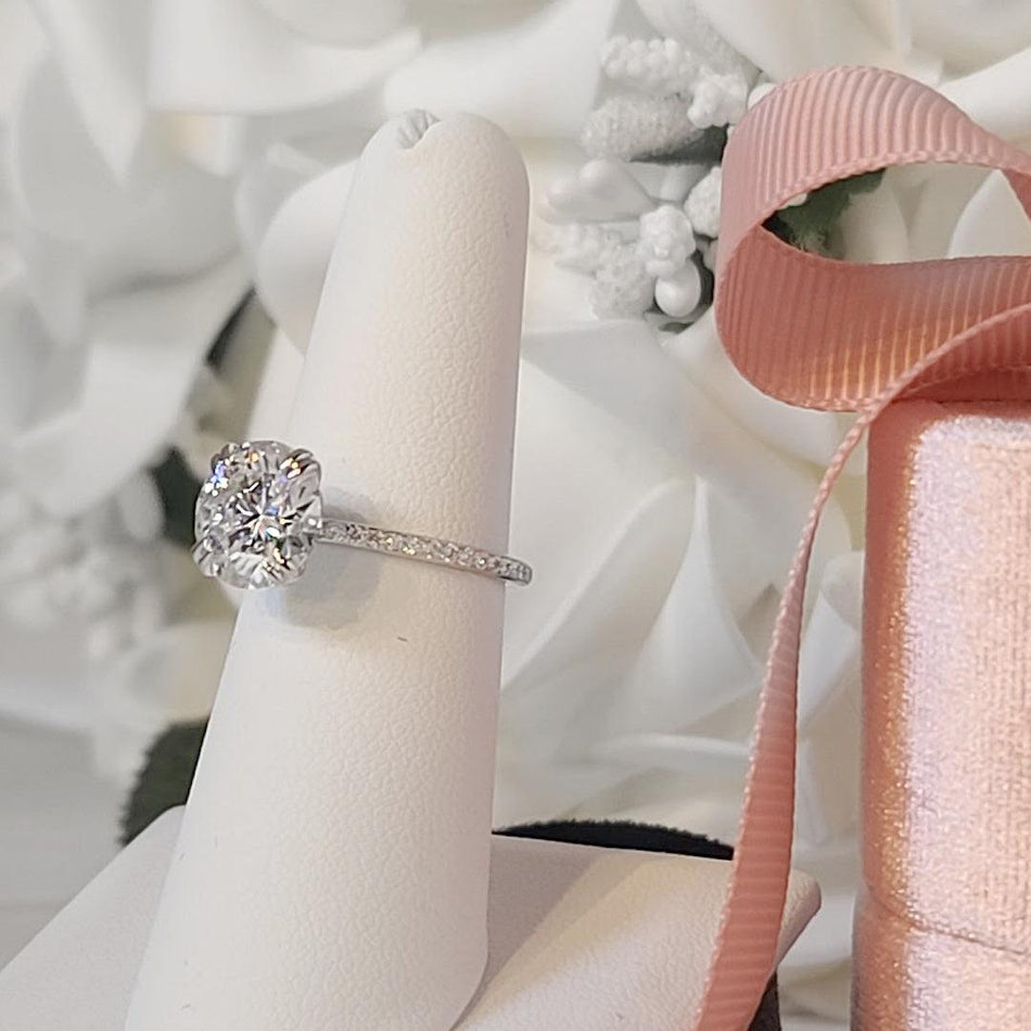 10kt white gold Engagement Ring Bel Viaggio Designs, LLC