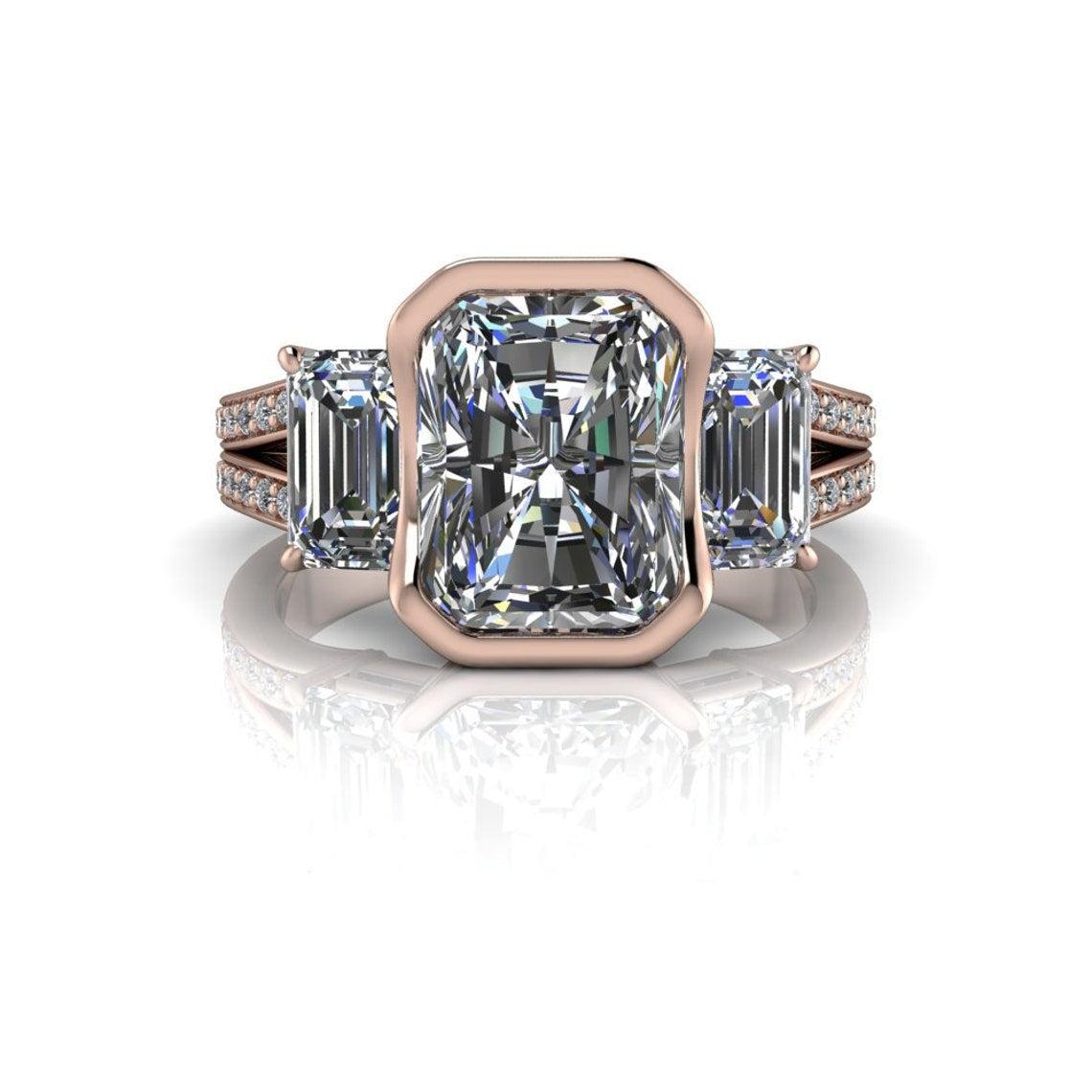 10kt rose gold Engagement Ring Bel Viaggio Designs, LLC