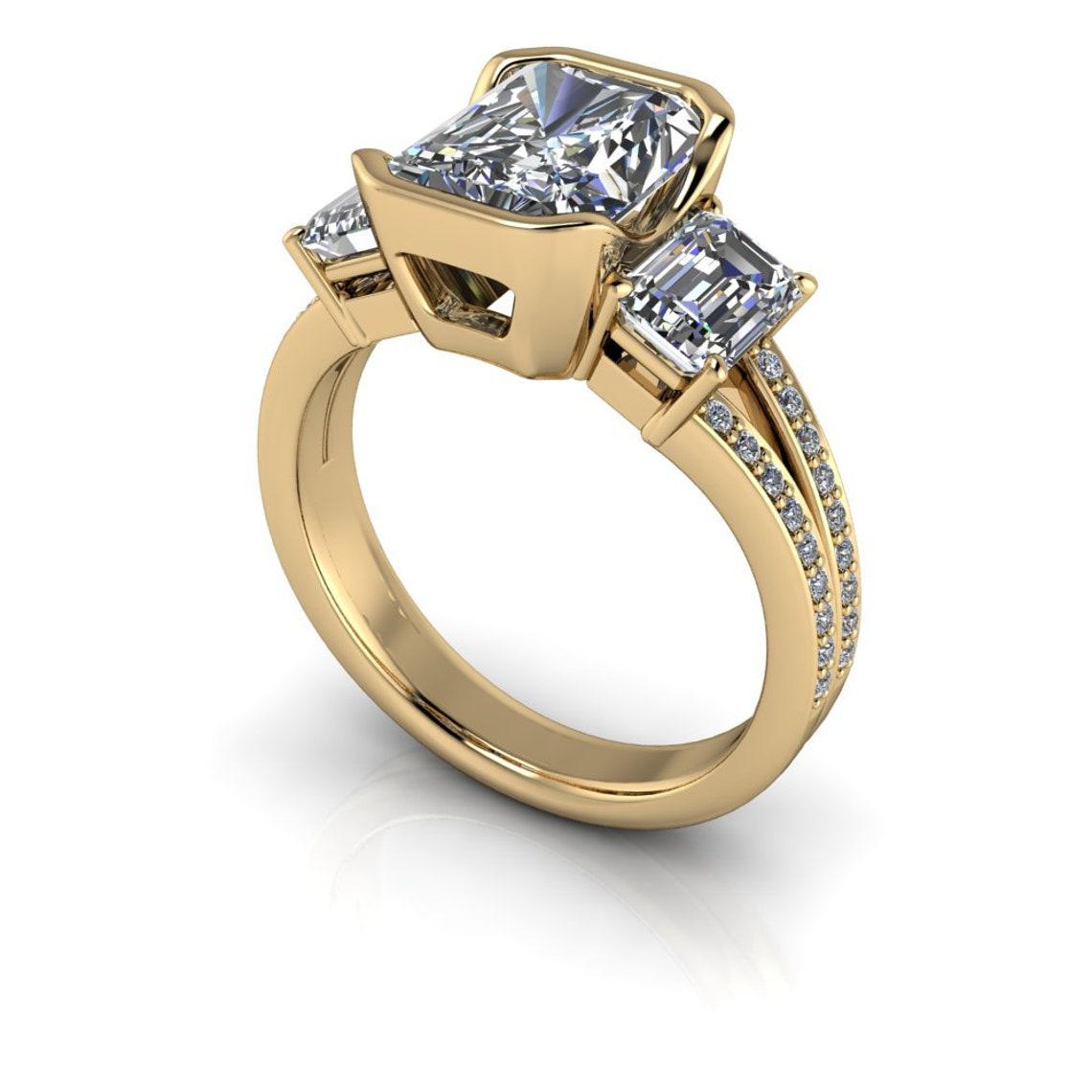 10kt yellow gold Engagement Ring Bel Viaggio Designs, LLC