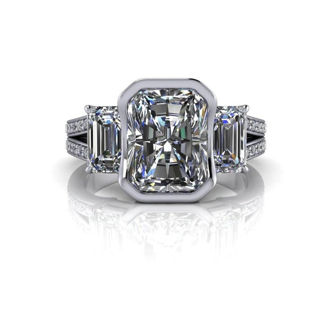 10kt white gold Engagement Ring Bel Viaggio Designs, LLC