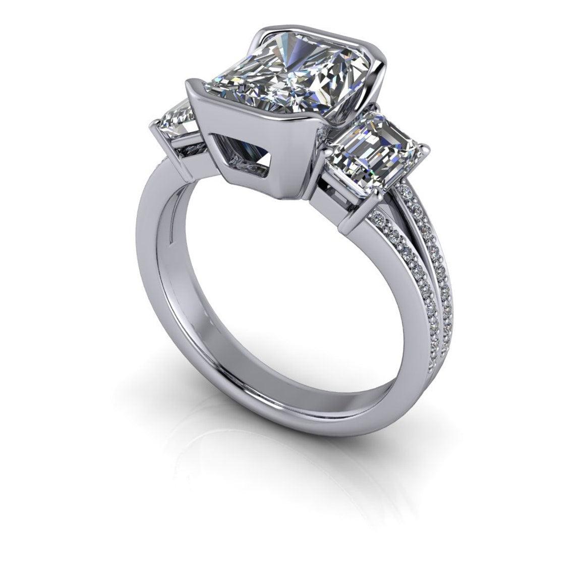 925 Silver Engagement Ring Bel Viaggio Designs, LLC