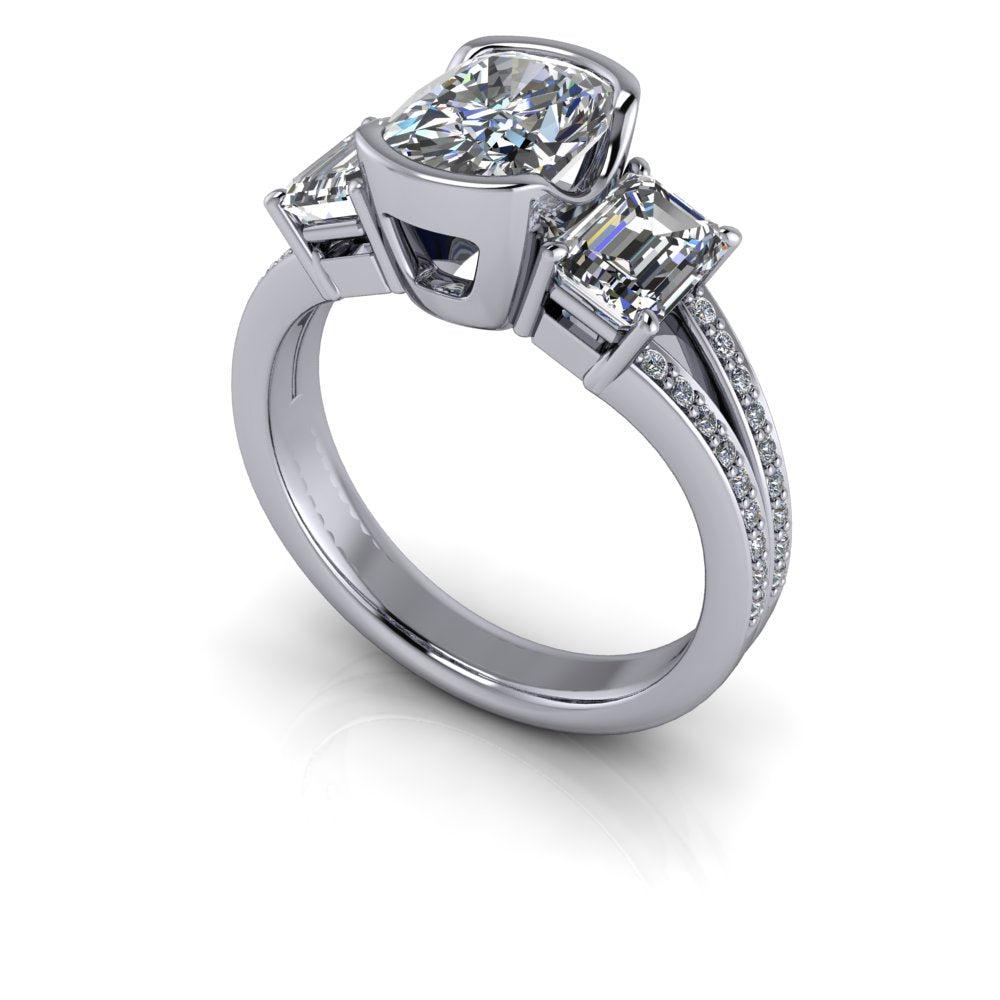 10kt white gold Engagement Ring Bel Viaggio Designs, LLC