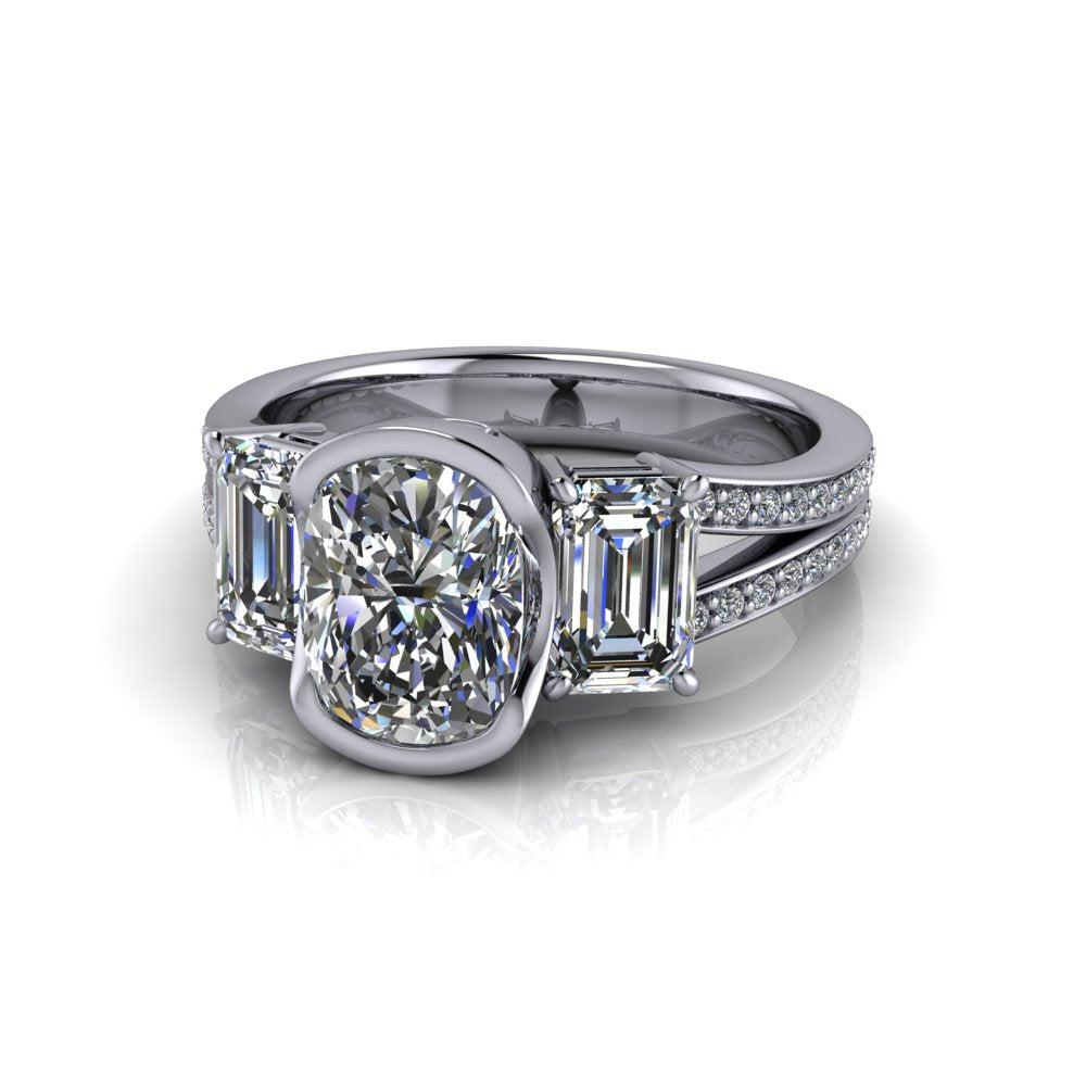 10kt white gold Engagement Ring Bel Viaggio Designs, LLC