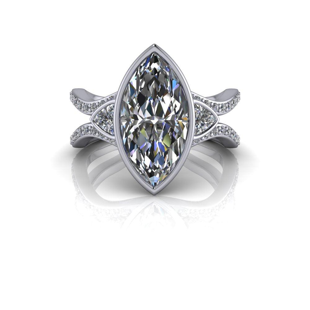 10kt white gold Engagement Ring Bel Viaggio Designs, LLC