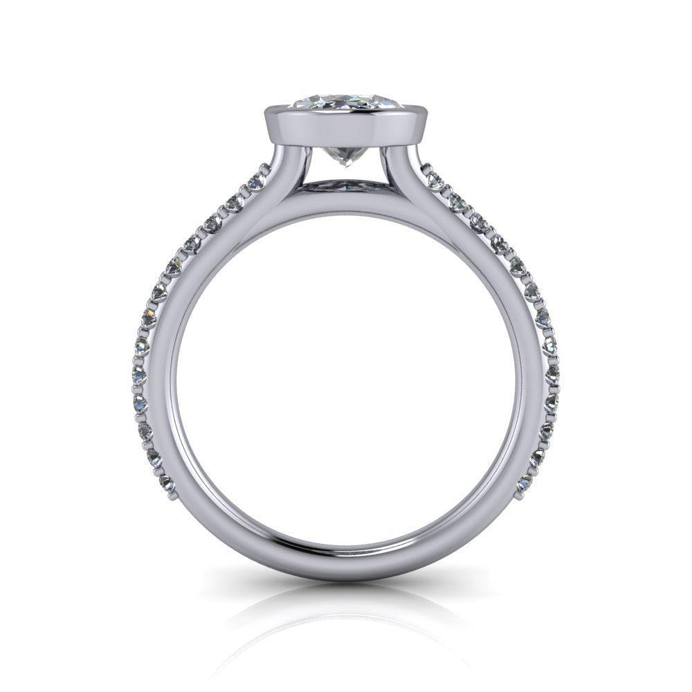 10kt white gold Engagement Ring Bel Viaggio Designs, LLC